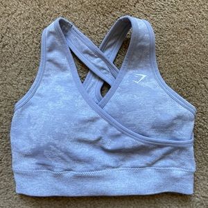 GymShark Camo Seamless Sports Bra in Lilac